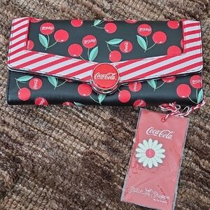 Loungefly Black and Red Cherry Pattern Wallet